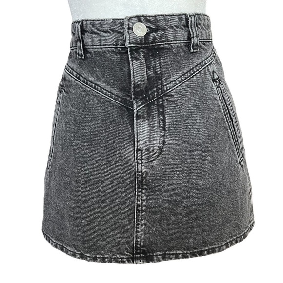 BDG Charcoal Gray Denim Mini Skirt - Picture 1 of 3